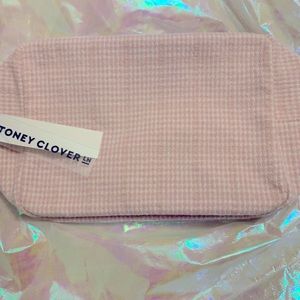 Stoney Clover Lane- Large Pouch Destination Paris collection- woven pink shimmer